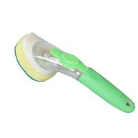 YAYUMI Kitchen Dish Washing Up Brush Sponge with Liquid Dispenser Handle Scourer Refill,26 x 21cm