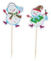 Wilton Snowman Fun Pix Cupcake Decorating Toothpicks (Pack of 24)
