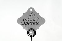 36pc Wedding Sparklers Tags - Let Love Sparkle - Silver Color Shimmer Paper