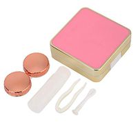 Contact Lense Case with Mirror, Easy Portable, Contact Lense Storage Box Case Container for Home, Outdoor, Travel(Pink)