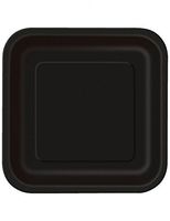 Midnight Black 9inch Square Paper Plates