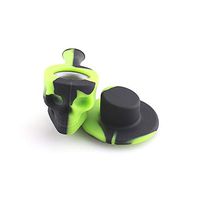 JYH-U Hooded Skull Pipe, Personal Hand-held Pipe, Creative Pipe Gift (Color : Black/Green)