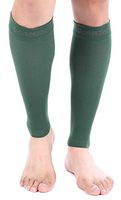 Doc Miller Premium Calf Compression Sleeve 1 Pair 20-30mmHg Graduated Support for Sports Running Circulation Recovery Shin Splints Varicose Veins (Dark Green, X-Large)