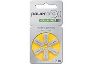 120 x Size p10 PowerOne Hearing Aid Batteries