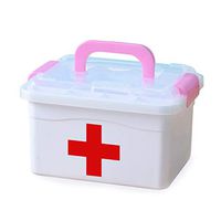 Ckssyao First Aid Kit, Double Layer, Drug Sorting, Storage, Portable, Suitable for Medical, Family, Outdoor Camping, Workplace,L