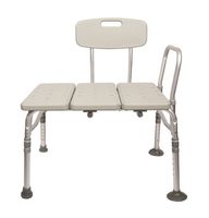 McKesson Aluminum Transfer Bench with Reversible Back - 2 Each / Case - 12823502