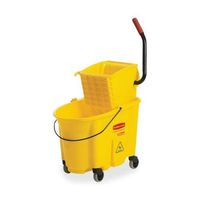 758088 YEL Rubbermaid WaveBrake Mopping System - 8.75 gal - Plastic, Steel - 38.1" x 16" x 23.1" - Yellow