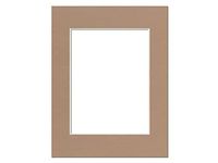 PA Framing, Photo Mat Board, 14 x 18 inches Frame for 10 x 13 inches Photo Art Size - Cream Core/Chestnut