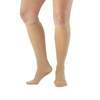 Ames Walker AW Style 211 Microfiber Opaque 20 30 Closed Toe Knee Highs Sand MD