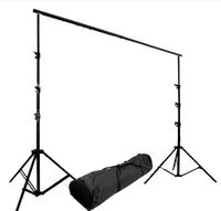 CowboyStudio Photography Backdrop Support System/Crossbar - 2x 8 feet Stands and 10ft Cross Bar with Carrying Case