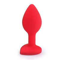 BATEER Heart-Shape Silicone Amal Plug Adult Massage Toy for Women, Beginners