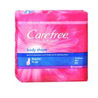 Carefree Carefree Body Shape Pantiliners To Go Regular Fresh Scent, Fresh Scent 20 each (Pack of 2)