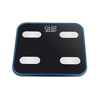 Smart Body Scales Digital Fat Weighing Scales Body Composition Monitor with Free APP for Body Weight & Fat%,BMI,Muscle Mass 180kg, Black CQOZ
