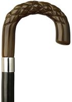 Men Diamond Crook Cane Maple With Horn Handle  -Affordable Gift! Item #HAR-9121131