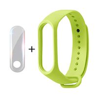 Lyperkin Strap Compatible with Xiaomi Mi Band 3 Bracelet, Classic Premium Silicone with TPU Explosion-Proof Film Replacement Band Accessories for Xiaomi Mi Band 3 S-20
