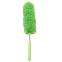 lehao Extendable Hand Duster Flexible Static Dust Cleaner for Ceiling Fan Bookshelf Furniture and Car Cleaning Tool,Green