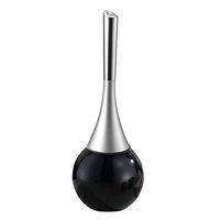 SAIKESU Toilet Brush with 304 Stainless Steel Base with Plastic Handle Black