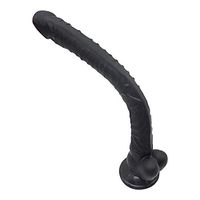 Beginner Ā'ňāl Plug Massager Ultra-Soft Massager for Women Men with Huge Big Long Size Multiple Scenes Handsfree Private Toy (Black) Portable Ğ-Ŝpōŧ Toy