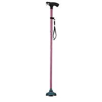 MSQL Foldable Walking Cane with LED Light, Lightweight, Adjustable, Portable Hand Walking Stick, for Walking Support and Travel,Pink