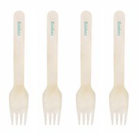 Dress My Cupcake Natural Wood 200-Pack Candy Buffet Forks DIY Kit, Kosher, Diamond Blue