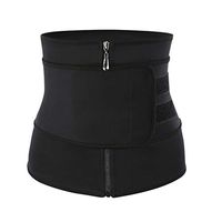 Healifty Waist Trainer Slimming Body Shaper Belt Sport Waist Trimmer Compression Belly Weight Loss Body Shapers Shapewear - Size L(Black)