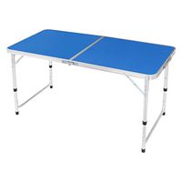 Aluminum Portable Camping Table, Ljnuanrg 4 Foot Adjustable Height Lightweight Camping Table with Carry Handle, Perfect for Picnic Beach Outdoor Indoor (47×24×27.5inch)