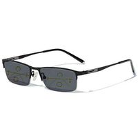 MINCL/Photochromatic Progressive Multifocus Reading Glasses for Men Adjustable Vision (black, 2.5)