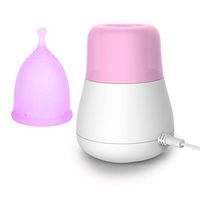 Menstrual Cup Cleaner FDA,CE,FCC,ROHS Approved 70ML Watertank Safe Steam Powered Compact Portable Menstrual Cup Cleaning Machine for All Menstration Cups - Pink