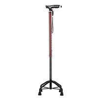 XIHAA Adjustable Walking Stick Cane, Square Base Ultralight Stick With Magnetic Therapy LED Lights Adjustalble For Travel,Gold