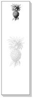 Ars Antigua Slim Writing Blocs (Notepads) Pineapple Vintage Engraving Two Blocs of 50 Sheets Each - Total of 100 Printed Sheets