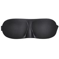 Sleep Masks, FTXJ 3D Eye Mask Travel Beauty Sleep Bedtime Sponge Cover Blindfold Blinder Blackout (Black, 29cm X9cm)