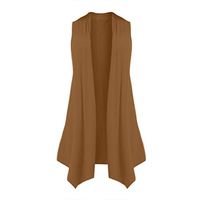 Peigen Lightweight Draped Layering Vest,Women's Sleeveless Draped Open Front Cardigan Vest Asymmetric Hem Women Blouse