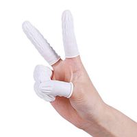 Ffzhushengmy 800 PCS Disposable Latex Finger Cots Rubber Fingertips Protective Finger Gloves Art Latex Tissue Finger CotArthritis (Color : White)
