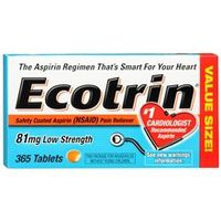 Ecotrin Safety Coated Aspirin Tablets 81 mg Low Strength 365.0 ea. (Quantity of 3)