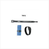 8 in. Cable Management Straps in Black - Set of 12