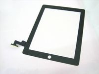 Generic Touch Screen Digitizer Front Glass Faceplate Lens Part for Apple Ipad2 - Black