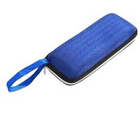 Glasses Case gLoaSublim,Portable Honeycomb Printed Sunglasses Hard Case Eye Glasses Holder Protector Box - Blue