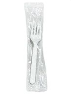 BioGreenChoice Compostable Fork 6in| Plastic Wrapped Forks | Compostable Fork for Wedding, Catering & Parties | Pack of 1000 (6 inches)