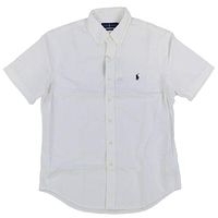 Ralph Lauren Mens Short Sleeve Oxford Shirt (L, White)