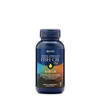 GNC Triple Strength Fish Oil Plus Krill Oil, 60 Softgels, for Join, Skin, Eye, and Heart Health