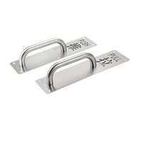 uxcell 300mmx80mmx60mm 1 Pair Stainless Steel Polished Pull Push Door Handle