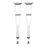 Pair Walking Sticks Aluminium 9 Levels Height Adjustable 5 Levels Adjustable Handle Underarm Crutch Accessories Post Injury Or Surgery Support for Men and Women Walking Assisstant,L