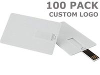 Custom Flash Drives 4GB Custom Logo Credit Card USB Flash Drive - 100 Pack
