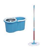 MOP Spinning and Bucket Cleaning Set 360 Degree Spinning Hand Pressure Double Drive Household Blue Head2