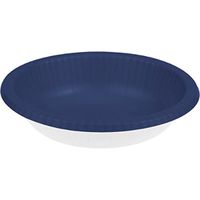 Club Pack of 200 Navy Blue and White Disposable Paper Party Banquet Dinner Bowls 20 oz