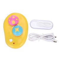 Contact Lens Case, Lens Cleaner - Automatic Mirror, Mini Contact Lens Case -Touch Cleaning Lens, Suitable for Traveling(Yellow)