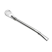 SUPVOX Stainless Steel Straw Spoon with Filter Reusable Stirring Spoons for Frozen Drink Milkshake Smoothies Sundaes