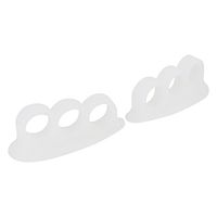Toe Separator Corrector Orthotics Straightener Bunion Relief Pain Silicone Gel White