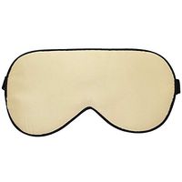 moonsix Mulberry Silk Eye Mask Blindfold Eyeshade Super Smooth Sleeping Mask for Travel,Nap,Meditation with Adjustable Strap,Champagne