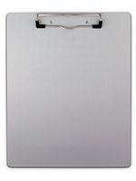 Saunders 21517 Recycled Aluminum Clipboard - Silver, Letter Size, 8.5 in. x 12 in. Document Holder with Low Profile Clip